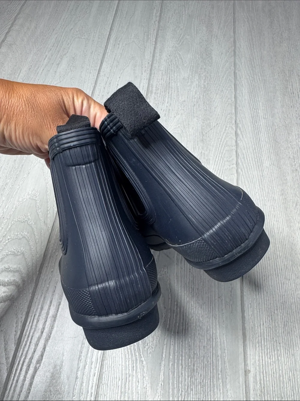 Navy Hunter Original Chelsea Rain Boots, waterproof, outdoors